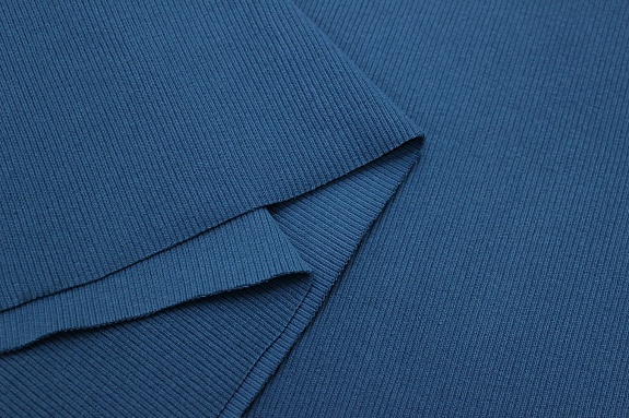 Кашкорсе цв.Петроль, ш.1.2м (0.6м*2 чулок), Пенье, хлопок-95%, лайкра-5%, 450гр/м.кв