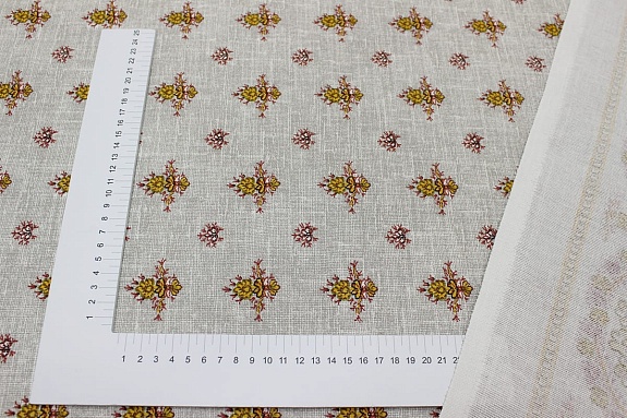 Рогожка "Васама" цв.серо-бежевый меланж, ш.1.5м, хлопок-100%, 160гр/м.кв