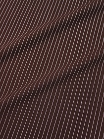 Мерный лоскут (ткань в отрезах) Пестрядь "Средняя полоска на шоколадном", ш.1.4м, хлопок-95%, п/э-5%, 140гр/м.кв