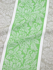 Холст полотенечный жаккард "Венеция" цв.зеленая трава, ш.0.5м, лен-30%, хлопок-70%, 210гр/кв.м