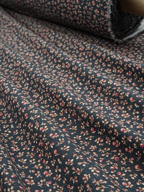 Теплый хлопок "Брусника" цв.т.серый с оттенком морской волны, СОРТ2, ш.1.4м, хлопок-100%, 150гр/м.кв