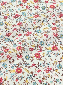Ситец "Милота - красные цветы", ш.0.95м, хлопок-100%, 100гр/м.кв