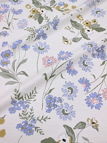 Мерный лоскут - Сатин "Луговые просторы - цветы", (комп), ш.2.35м, хлопок-100%, 120гр/м.кв