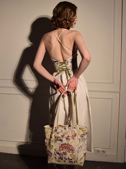 Сумка из интерьерного хлопка "Пряное лето" 