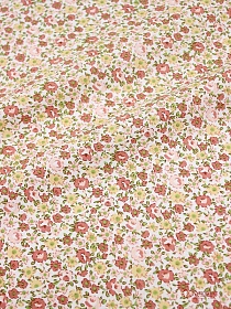 Импорт. хлопок "Летняя романтика" цв.розово-терракотовый, ш.1.5м, хлопок-100%, 105гр/м.кв