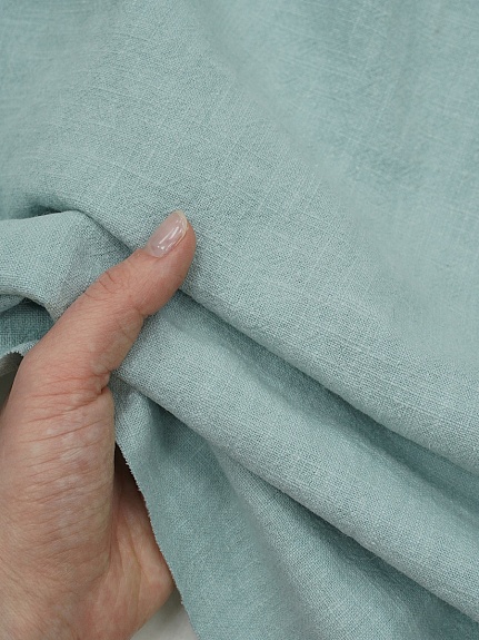 Крапива Рами (Ramie) цв.Светло голубой мох-2, ш.1.4м, крапива-100%, 240гр/м.кв