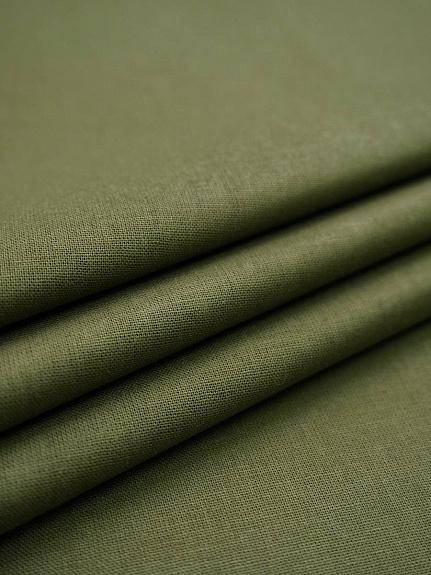 Бязь цв.Зелено-оливковый хаки, ГОСТ, ш.1.5м, хлопок-100%, 142гр/м.кв