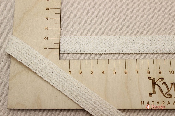 Тесьма плетеная, цв.суровый, 17мм, вискоза-100%