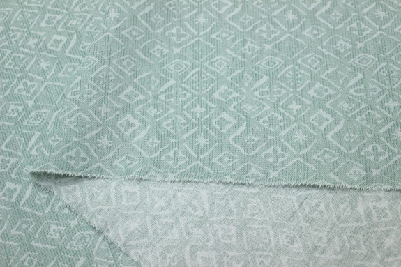 Сатин "Шамаэль" цв.мятная дымка, ш.2.35м, хлопок-100%, 110гр/м.кв