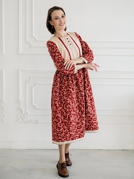 Платье из теплого хлопка "Магдалина"