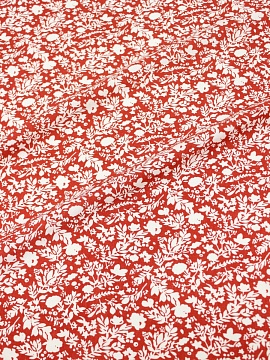 Штапель "Аделис" цв.красный, ш1.45м, вискоза-100%, 95гр/м.кв
