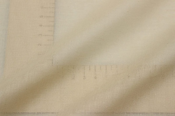 Мерный лоскут(ткань в отрезах)  - Батист цв.Светло-бежевый с оливковым оттенком, ш.1.5м, хлопок-100%