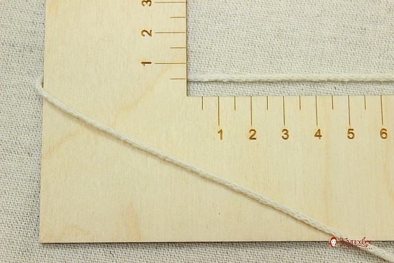 Шнур цв.молочный с оливковым оттенком, 2мм, хлопок-100%#017757