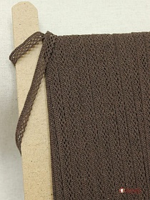 Кружево цв.горький шоколад, ш.10мм, хлопок-90%, п/э-10%, рис.129/10