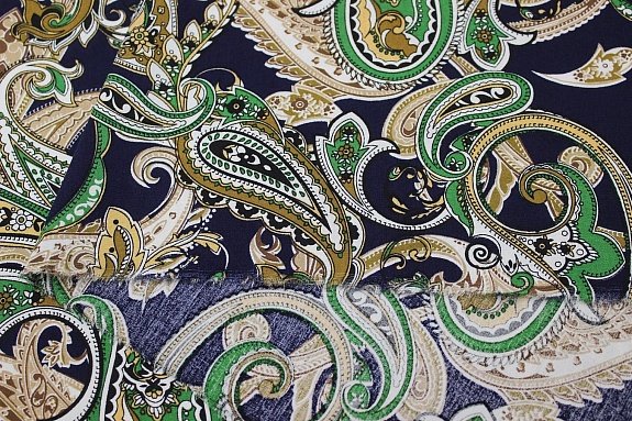 Мерный лоскут (ткань в отрезах) - Штапель "Дилара" цв.чернильно-синий, ш.1.45м, вискоза-100%, 100гр