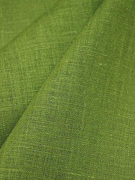 Лен костюмный цв.Темная весенняя зелень, СОРТ2, ш.1.45м, лен-100%, 190гр/м.кв