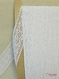 Кружево цв.белый, ш.50мм, хлопок-90%, п/э-10%#011828