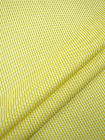 Бязь "Солнечно-желтая полоска", СОРТ2, ш.1.5м, хлопок-100%, 110гр/м.кв