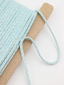 Шнур цв.мята/сл.кость, 5мм, хлопок-100%