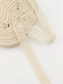 Кружево цв.суровый, ш.15мм, хлопок-100%, 10м, рис.099/3