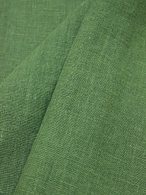 Лен костюмный с эффектом мятости цв.Т.зеленый папоротник, ш.1.45м, лен-100%, 250гр/м.кв