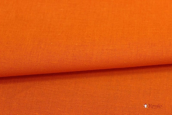 Поплин цв.Ярко-оранжевый, ш.2.2м, хлопок-100%, 110гр/м.кв 