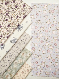 Набор тканей для рукоделия "Хлопок Персик: Нежный романс", 45*30 см, 6 шт