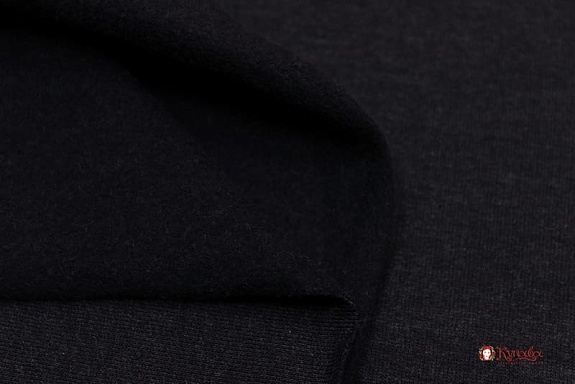 Футер 2-х нит. начес цв.Черный графит (меланж) с лиловым оттенком, ш.2.14м(1.07м*2, чулок), Карде/Ое