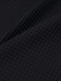 Вафельное премиум-полотно "Italy" цв.Черный, ш.1.5м, хлопок-100%, 250гр/м.кв