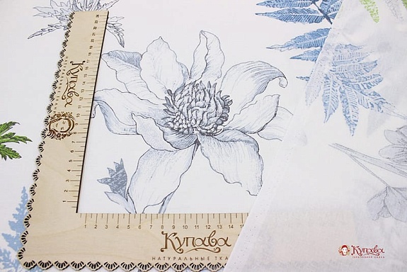 Поплин "Флора", (комп), ш.2.2м, хлопок-100%, 110гр/м.кв