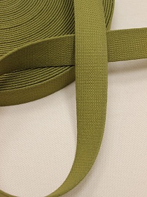 Лента ременная цв.хаки, ш.35мм, хлопок-100%