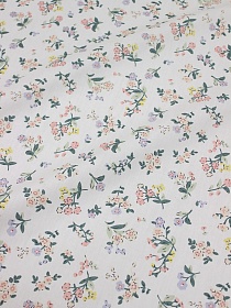 Сатин "Очаровательные букетики", ш.2.35м, хлопок-100%, 110гр/м.кв