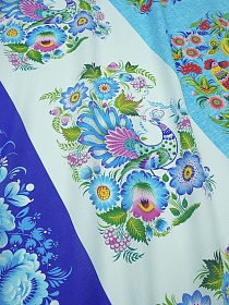 Вафельное полотно "Чудо - птица", ш.1.5м, хлопок-100%, 155гр/м.кв, раппорт 63см