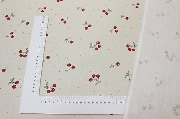 Муслин Премиум двухслойный гладкий "Сладкая вишенка", ш.2.45м, хлопок-100%, 130гр/м.кв