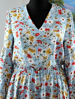 Платье из плательной вискозы "Июльские краски" 