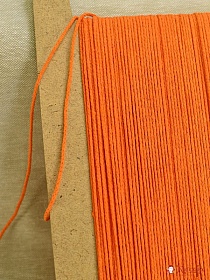 Шнур цв.оранжевый, 2мм, хлопок-100%