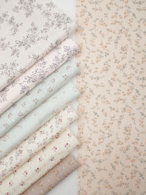 Набор тканей для рукоделия "Муслин премиум: Хрупкое очарование", 45*30 см, 8 шт