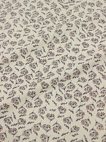 Теплый хлопок "Душистые соцветия" цв.св.бежево-молочный, ш.1.5м, хлопок-100%, 160гр/м.кв