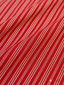 Пестрядь этнографическая под домоткань "Белая тройная полоса-пунктир на малиновом",  ш.1.6м, хл-100%