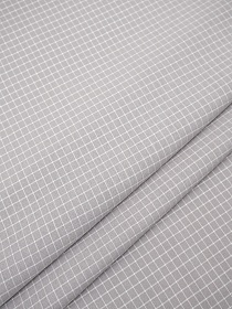 Пестрядь "Средняя клетка на серо-лиловой дымке", ш.1.4м, хлопок-95%, п/э-5%, 135гр/м.кв