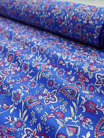 Импорт. хлопок "Линиза" цв.василек, ш.1.5м, хлопок-100%,100гр/м.кв