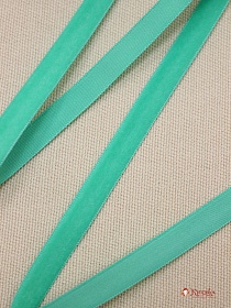 Лента бархатная цв.Мятно-зеленый, ш.9мм, полиэстер-100%