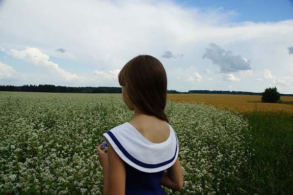 Платье в морском стиле