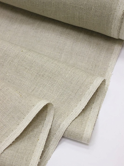 Лен умягченный цв.Натуральный, ш.1.5м, лен-100%, 150гр/м.кв