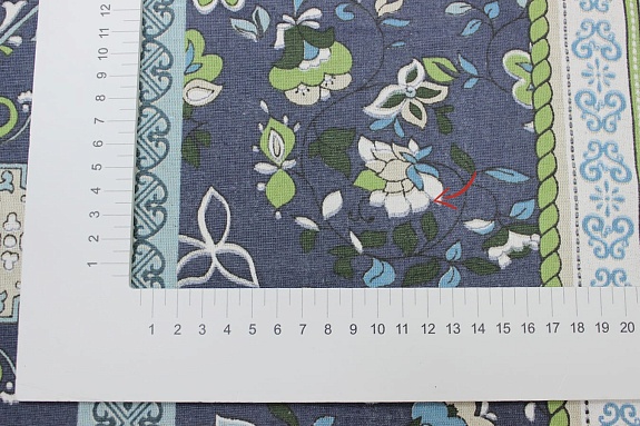 Полулен "Шанита" цв.синий,  ш.1.5м, лен-30%, хлопок-70%, 145гр/м.кв