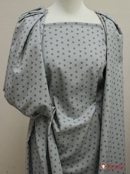 Плательный хлопок "Милена"цв.серый, СОРТ2, ш.1.46м, хлопок-100%, 115гр/м.кв