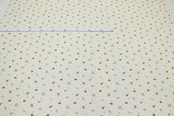 Сатин "Флорибунда - маленькие цветочки", (комп), ш.1.60м, хлопок-100%, 110гр/м.кв