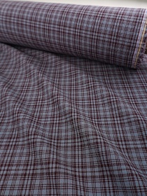 Вареный (стираный) хлопок "Клетка" цв.серый/вишневый, ш.2.5м, хл-100%,115гр/м.кв