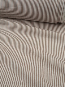 Бязь "Бежево-кофейная полоска", ш.1.5м, хлопок-100%, 110гр/м.кв