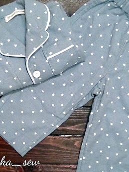 Пижама из теплого хлопка "Звездопад"